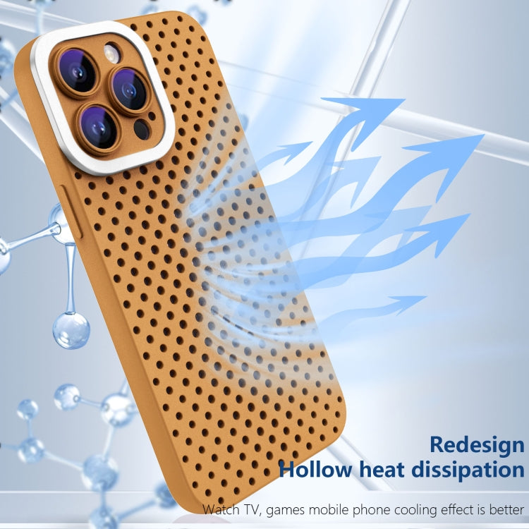 For iPhone 13 Pro Hollow Heat Dissipation TPU Phone Case(Brown) - iPhone 13 Pro Cases by PMC Jewellery | Online Shopping South Africa | PMC Jewellery