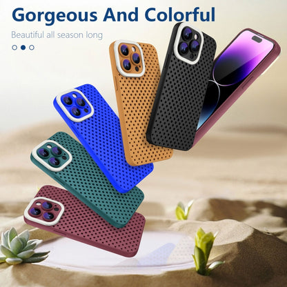 For iPhone 13 Pro Max Hollow Heat Dissipation TPU Phone Case(Blue) - iPhone 13 Pro Max Cases by PMC Jewellery | Online Shopping South Africa | PMC Jewellery