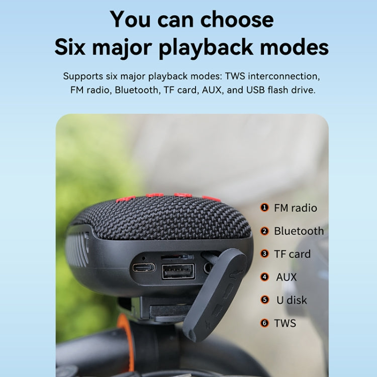 T&G TG-392 Outdoor Bicycle TWS Wireless Bluetooth IPX5 Waterproof Speaker(Purple) - Waterproof Speaker by T&G | Online Shopping South Africa | PMC TechLife | Buy Now Pay Later Mobicred