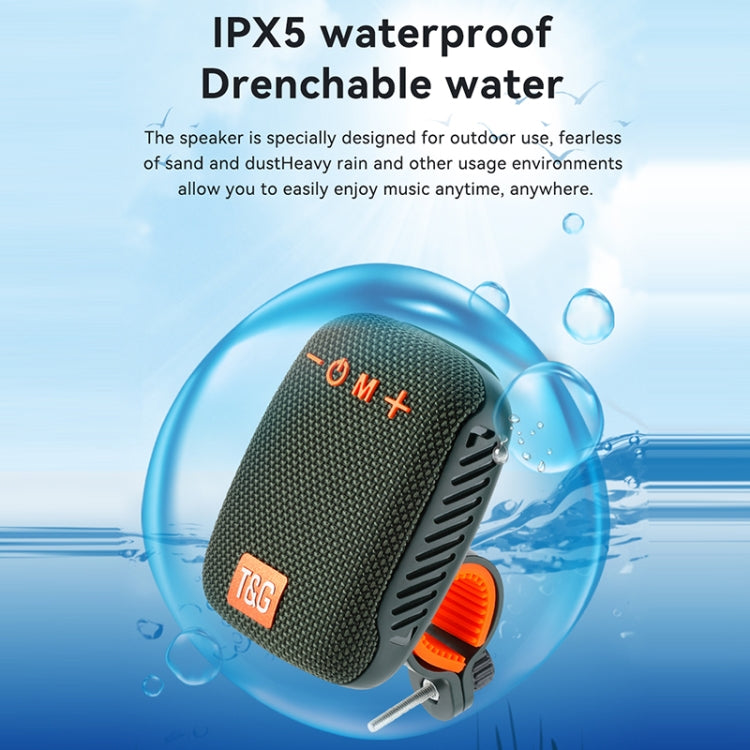 T&G TG-392 Outdoor Bicycle TWS Wireless Bluetooth IPX5 Waterproof Speaker(Dark Green) - Waterproof Speaker by T&G | Online Shopping South Africa | PMC Jewellery