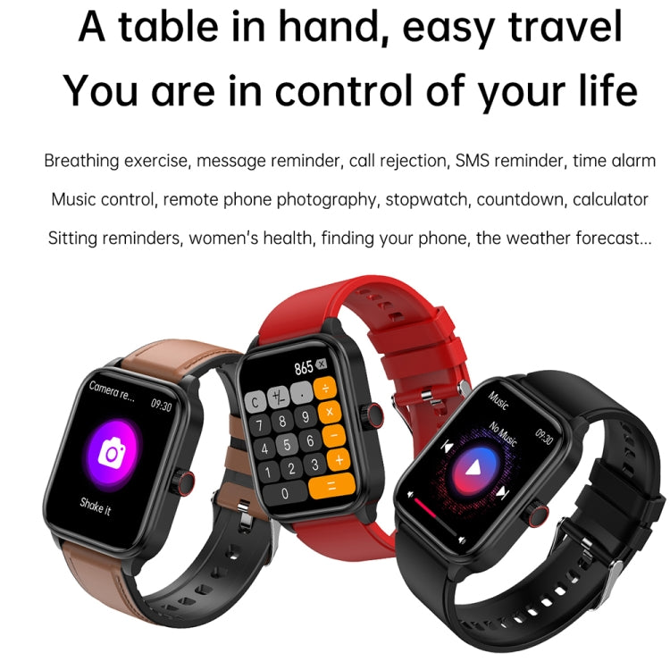 ET540 1.91 inch IP67 Waterproof Silicone Band Smart Watch, Support ECG / Non-invasive Blood Glucose Measurement(Red) - Smart Watches by PMC TechLife | Online Shopping South Africa | PMC TechLife