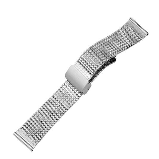 For Apple Watch 7 41mm Magnetic Buckle Herringbone Mesh Metal Watch Band(Silver) - Watch Bands by PMC Jewellery | Online Shopping South Africa | PMC Jewellery