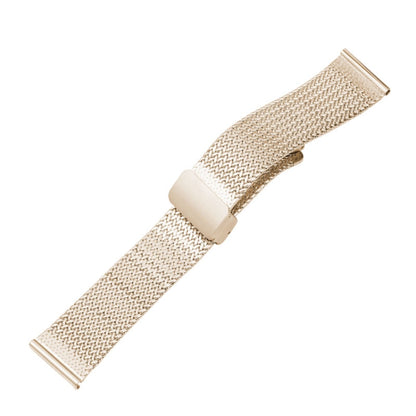 For Apple Watch 5 40mm Magnetic Buckle Herringbone Mesh Metal Watch Band(Starlight) - Watch Bands by PMC Jewellery | Online Shopping South Africa | PMC Jewellery