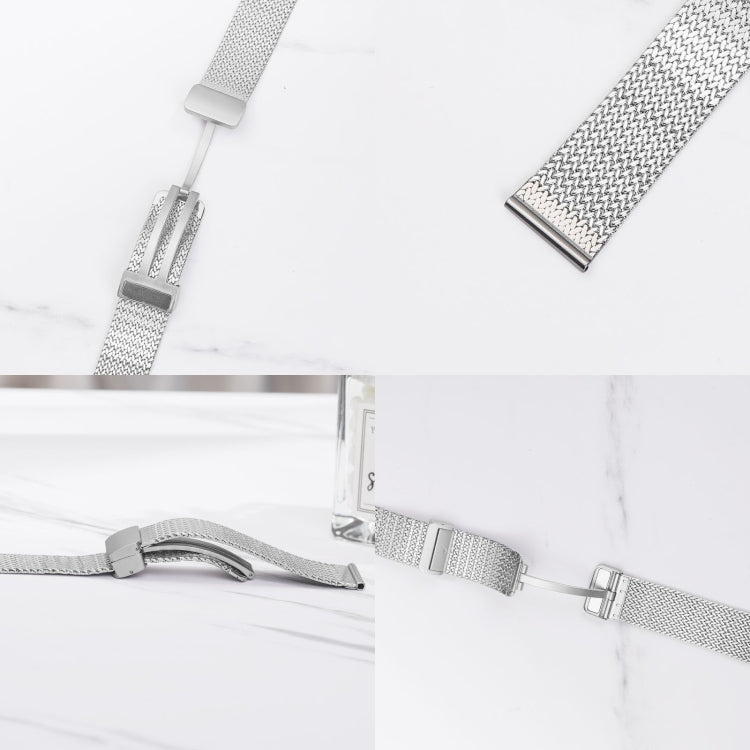 For Apple Watch SE 44mm Magnetic Buckle Herringbone Mesh Metal Watch Band(Gold) - Watch Bands by PMC Jewellery | Online Shopping South Africa | PMC Jewellery