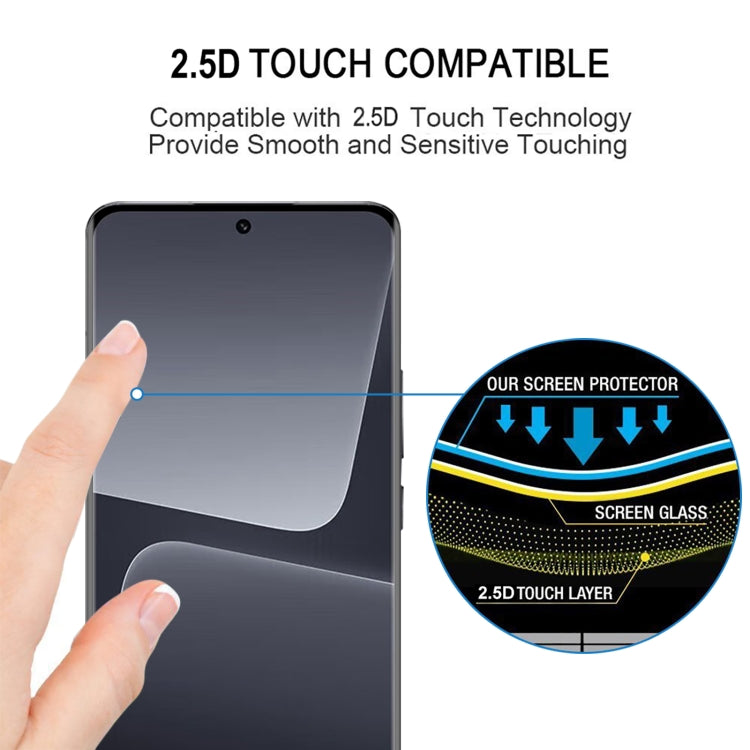 For Xiaomi 13T 25pcs 9H HD 3D Curved Edge Tempered Glass Film(Black) - free shipping - PMC TechLife - Order now!