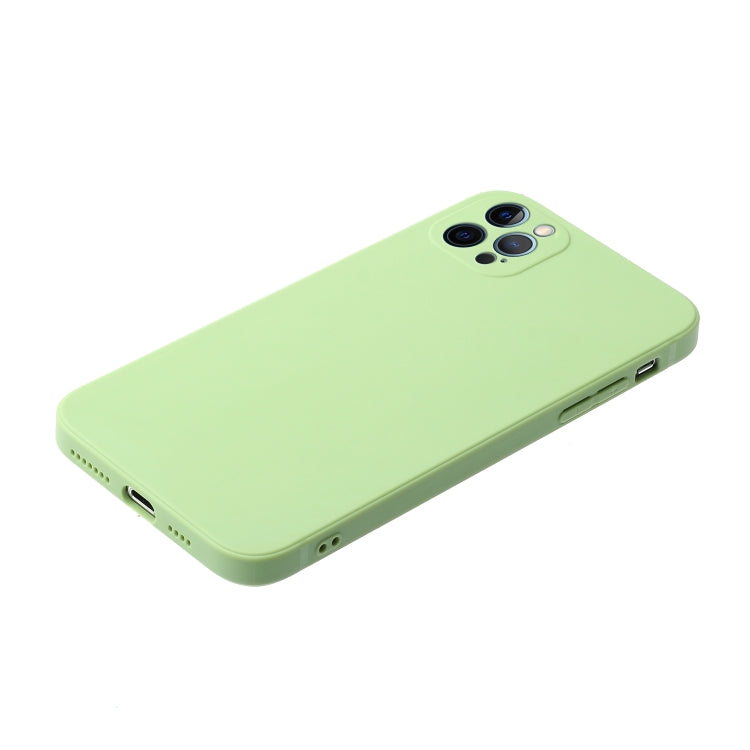 For iPhone 15 Pro Straight Edge Solid Color TPU Shockproof Phone Case(Matcha Green) - iPhone 15 Pro Cases by PMC Jewellery | Online Shopping South Africa | PMC Jewellery