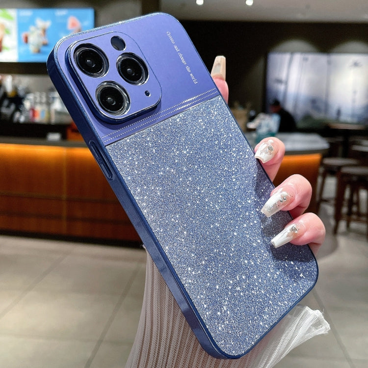 For iPhone 11 Pro Max Metallic Glitter Powder Shockproof Phone Case(Blue) - free shipping - PMC TechLife - Order now!