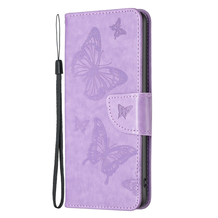 For iPhone 15 Embossing Two Butterflies Pattern Leather Phone Case(Purple) - free shipping - PMC TechLife - Order now!