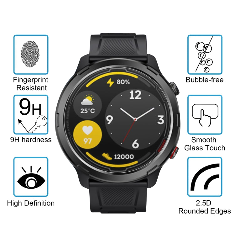 For Zeblaze Stratos 2 Lite 50pcs 0.26mm 2.5D 9H Tempered Glass Film Watch Screen Protector - Screen Protector by PMC TechLife | Online Shopping South Africa | PMC TechLife