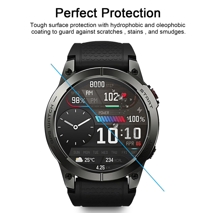 For Zeblaze Stratos 3 50pcs 0.26mm 2.5D 9H Tempered Glass Film Watch Screen Protector - Screen Protector by PMC TechLife | Online Shopping South Africa | PMC TechLife