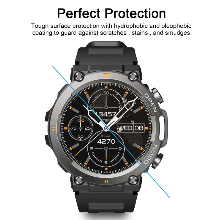 For Zeblaze Vibe 7 50pcs 0.26mm 2.5D 9H Tempered Glass Film Watch Screen Protector - Screen Protector by PMC TechLife | Online Shopping South Africa | PMC TechLife