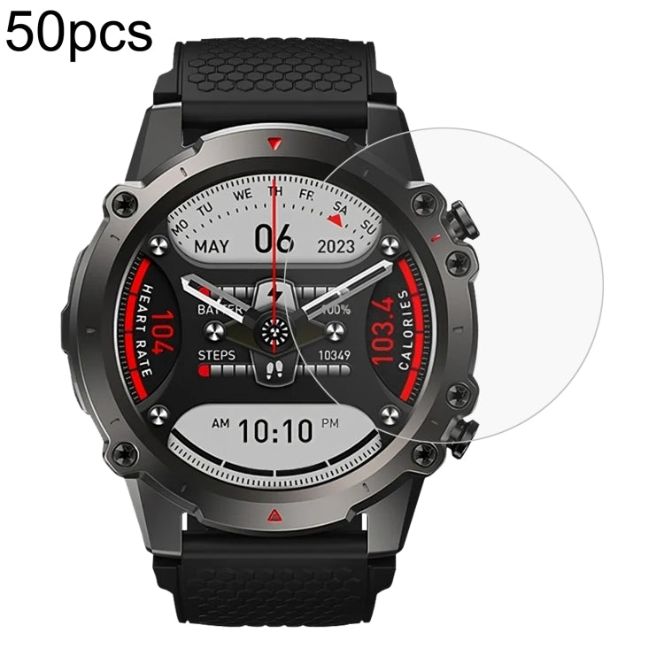 For Zeblaze Vibe 7 Lite 50pcs 0.26mm 2.5D 9H Tempered Glass Film Watch Screen Protector - Screen Protector by PMC TechLife | Online Shopping South Africa | PMC TechLife