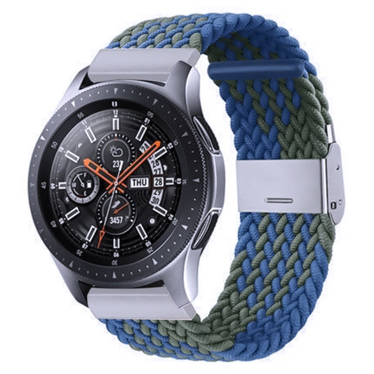 18mm Nylon Braided Metal Buckle Watch Band(Z Blue Green) - Watch Bands by PMC Jewellery | Online Shopping South Africa | PMC Jewellery