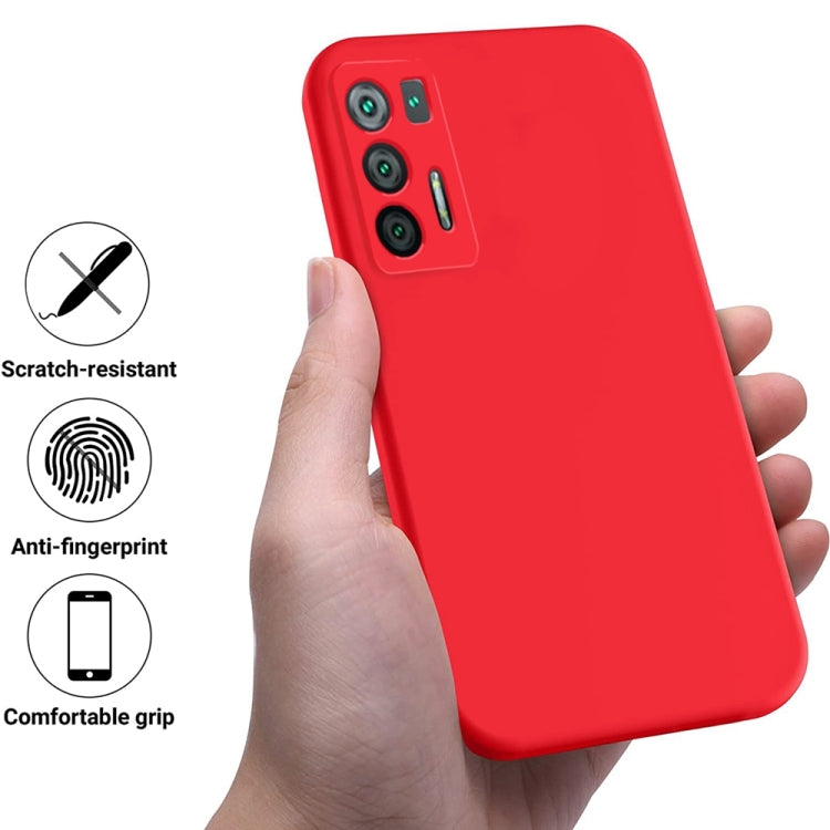 For Hisense Infinity H50S 5G Pure Color Liquid Silicone Shockproof Phone Case(Red) - More Brand by PMC TechLife | Online Shopping South Africa | PMC TechLife | Buy Now Pay Later Mobicred