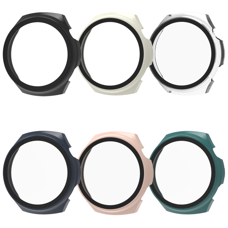 For Huawei Watch 4 Tempered Film + PC Integrated Watch Protective Case(Midnight Blue) - Watch Cases by PMC TechLife | Online Shopping South Africa | PMC TechLife