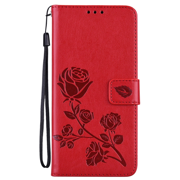 For Samsung Galaxy S23 Ultra 5G Rose Embossed Flip PU Leather Phone Case(Red) - free shipping - PMC TechLife - Order now!