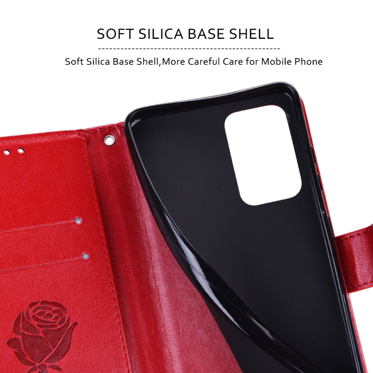 For Samsung Galaxy S23 Ultra 5G Rose Embossed Flip PU Leather Phone Case(Red) - free shipping - PMC TechLife - Order now!