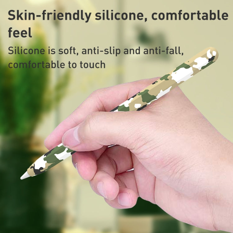 For Apple Pencil 1 LOVE MEI Camouflage Silicone Protective Pen Case(White) - Pencil Accessories by LOVE MEI | Online Shopping South Africa | PMC TechLife
