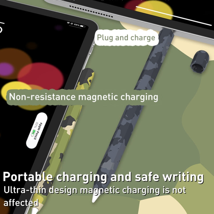 For Apple Pencil 2 LOVE MEI Camouflage Silicone Protective Pen Case(Yellow) - Pencil Accessories by LOVE MEI | Online Shopping South Africa | PMC TechLife | Buy Now Pay Later Mobicred