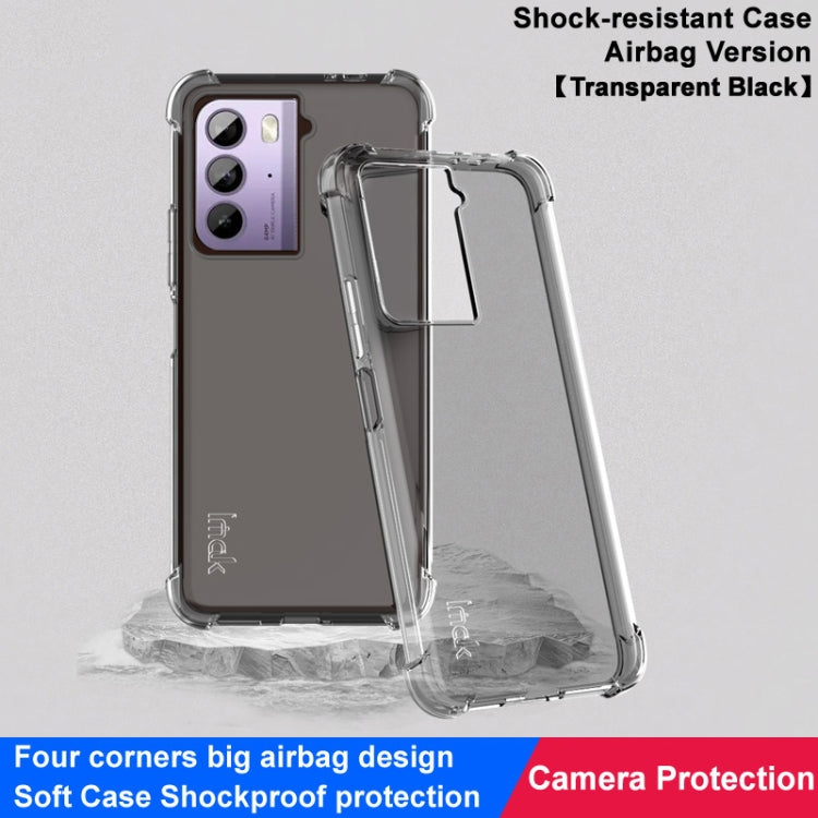 For HTC U23 / U23 Pro 5G imak Shockproof Airbag TPU Phone Case(Transparent Black) - HTC by imak | Online Shopping South Africa | PMC TechLife | Buy Now Pay Later Mobicred