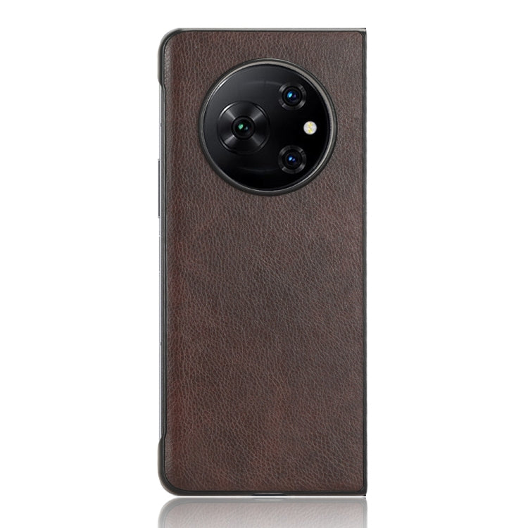 For Tecno Phantom V Fold Litchi Texture Back Cover Phone Case(Brown) - free shipping - PMC TechLife - Order now!