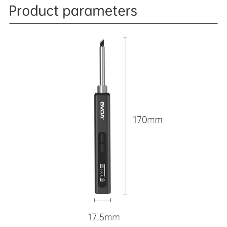 GVDA GD300 Intelligent Internal Heating Digital Display Constant Temperature Maintenance Electric Soldering Iron with 65W Charger + Stand Set - free shipping - PMC TechLife - Order now!