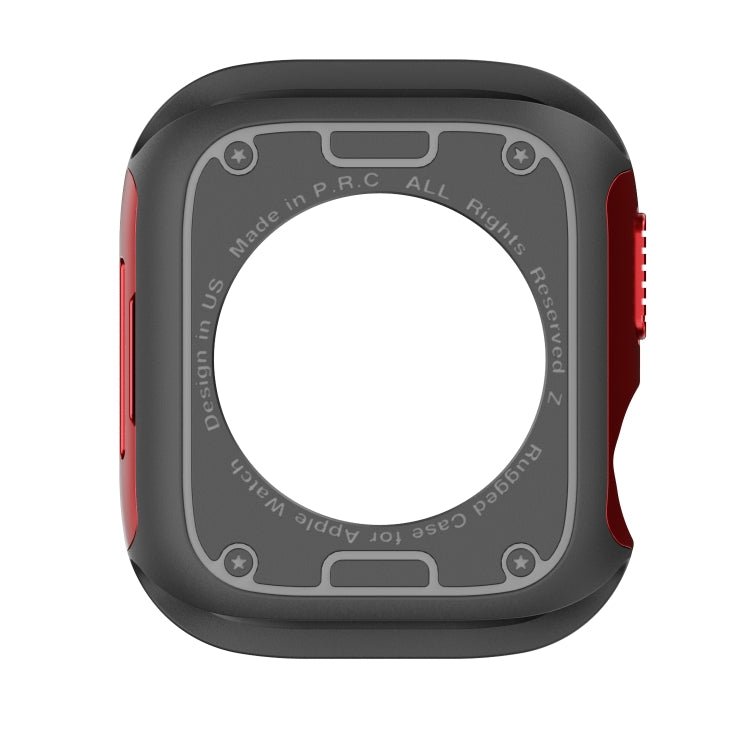 For Apple Watch Series 8 / 7 45mm 2-in-1 PC Hybrid TPU Armor Watch Case(Red) - Watch Cases by PMC TechLife | Online Shopping South Africa | PMC TechLife