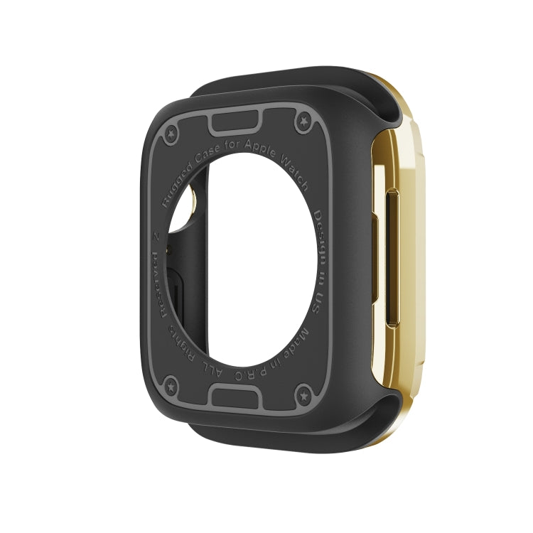 For Apple Watch Series 8 / 7 45mm 2-in-1 PC Hybrid TPU Armor Watch Case(Gold) - Watch Cases by PMC TechLife | Online Shopping South Africa | PMC TechLife