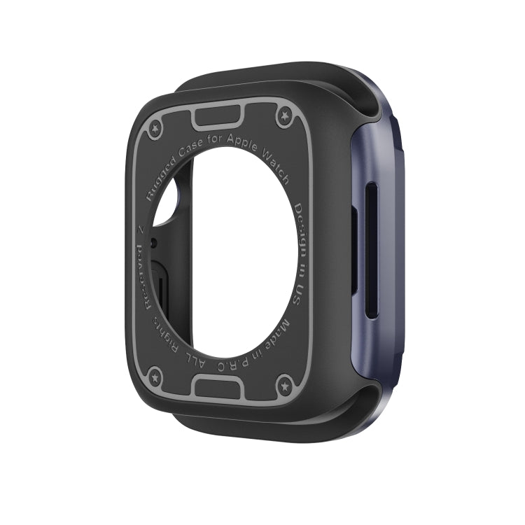 For Apple Watch Series 8 / 7 45mm 2-in-1 PC Hybrid TPU Armor Watch Case(Midnight Blue) - Watch Cases by PMC TechLife | Online Shopping South Africa | PMC TechLife