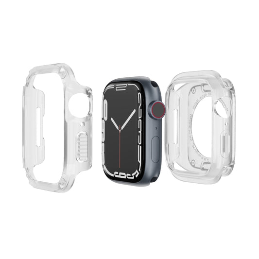 For Apple Watch Series 8 / 7 41mm 2-in-1 PC Hybrid TPU Armor Watch Case(Transparent) - Watch Cases by PMC Jewellery | Online Shopping South Africa | PMC Jewellery