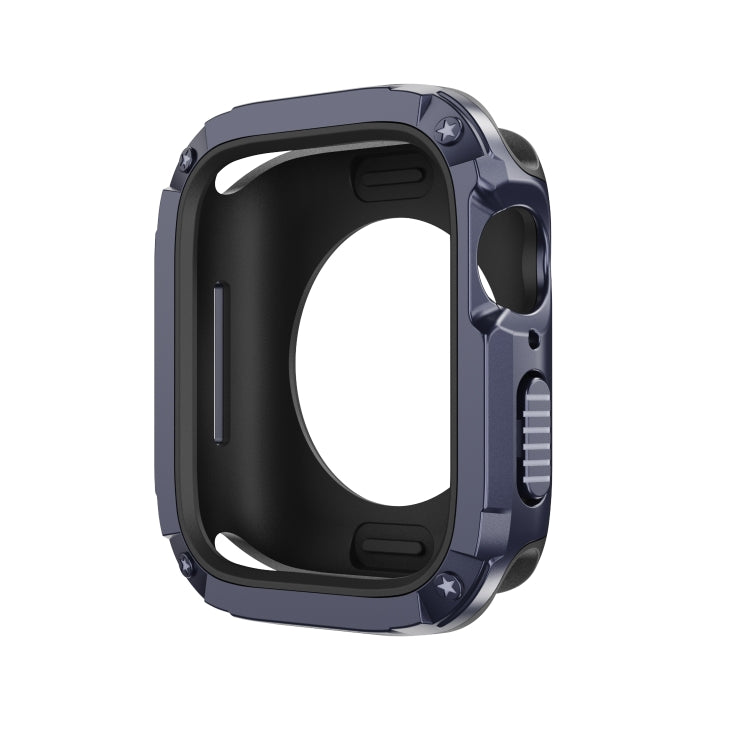 For Apple Watch Series 8 / 7 41mm 2-in-1 PC Hybrid TPU Armor Watch Case(Midnight Blue) - Watch Cases by PMC TechLife | Online Shopping South Africa | PMC TechLife
