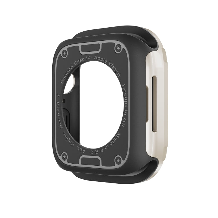 For Apple Watch Series 8 / 7 41mm 2-in-1 PC Hybrid TPU Armor Watch Case(Starlight) - Watch Cases by PMC TechLife | Online Shopping South Africa | PMC TechLife