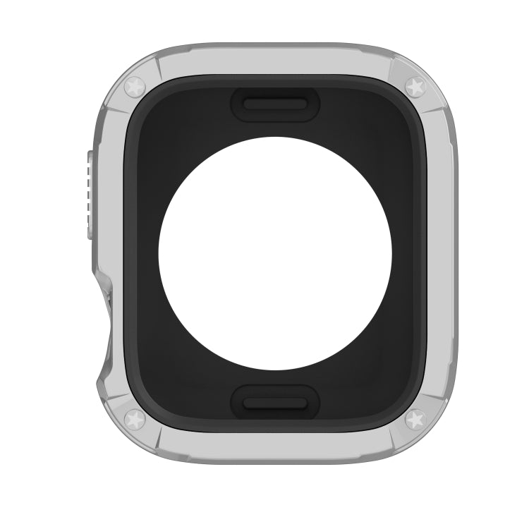 For Apple Watch Series 8 / 7 41mm 2-in-1 PC Hybrid TPU Armor Watch Case(Silver Gray) - Watch Cases by PMC TechLife | Online Shopping South Africa | PMC TechLife