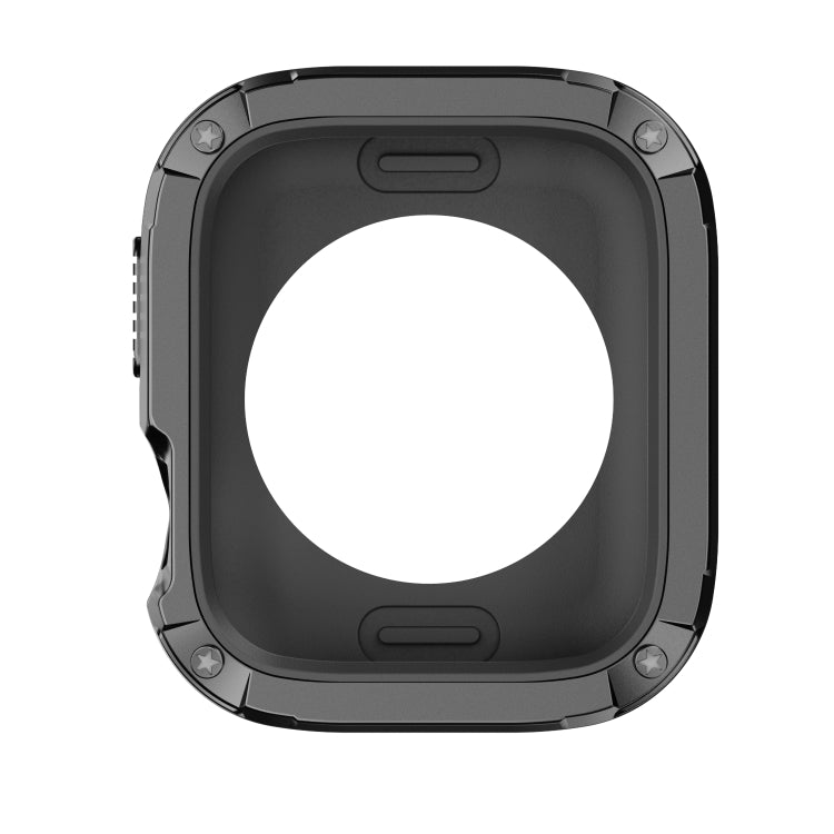 For Apple Watch Series 6 / 5 / 4 / SE 44mm 2-in-1 PC Hybrid TPU Armor Watch Case(Black) - Watch Cases by PMC TechLife | Online Shopping South Africa | PMC TechLife