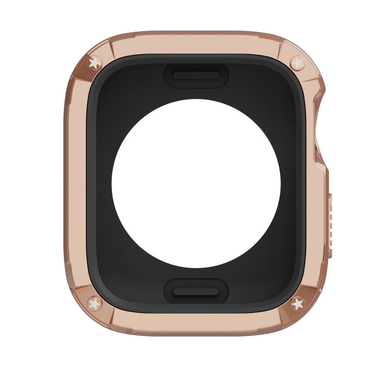 For Apple Watch Series 6 / 5 / 4 / SE 44mm 2-in-1 PC Hybrid TPU Armor Watch Case(Rose Gold) - Watch Cases by PMC TechLife | Online Shopping South Africa | PMC TechLife