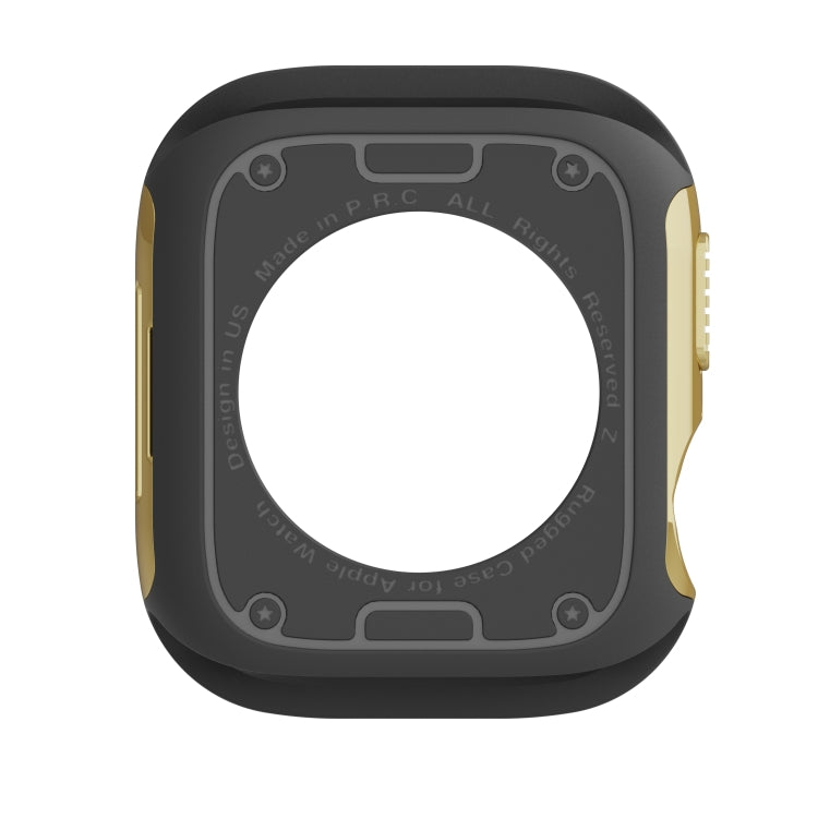 For Apple Watch Series 6 / 5 / 4 / SE 44mm 2-in-1 PC Hybrid TPU Armor Watch Case(Gold) - Watch Cases by PMC TechLife | Online Shopping South Africa | PMC TechLife