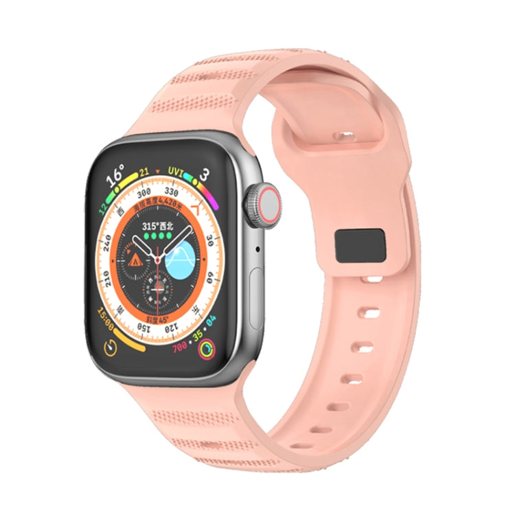 For Apple Watch SE 2022 40mm Dot Texture Fluororubber Watch Band(Nebula Pink) - Watch Bands by PMC Jewellery | Online Shopping South Africa | PMC Jewellery