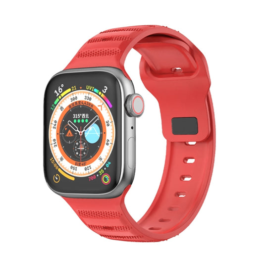 For Apple Watch 6 40mm Dot Texture Fluororubber Watch Band(Red) - Watch Bands by PMC Jewellery | Online Shopping South Africa | PMC Jewellery