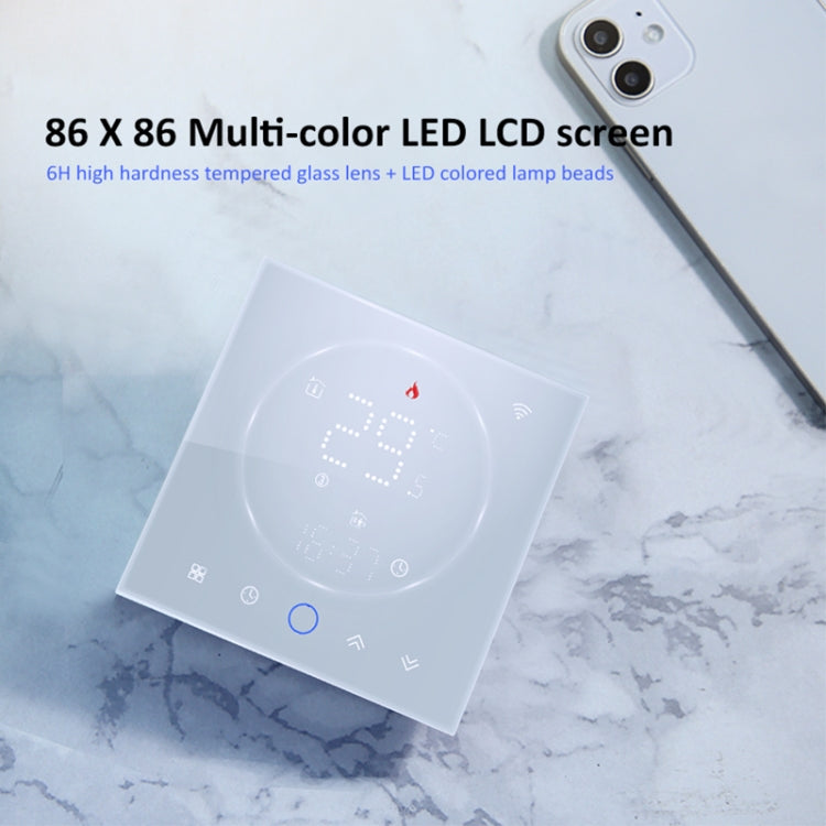 BHT-008GBL 95-240V AC 16A Smart Home Electric Heating LED Thermostat Without WiFi(White) - Thermostat & Thermometer by PMC TechLife | Online Shopping South Africa | PMC TechLife