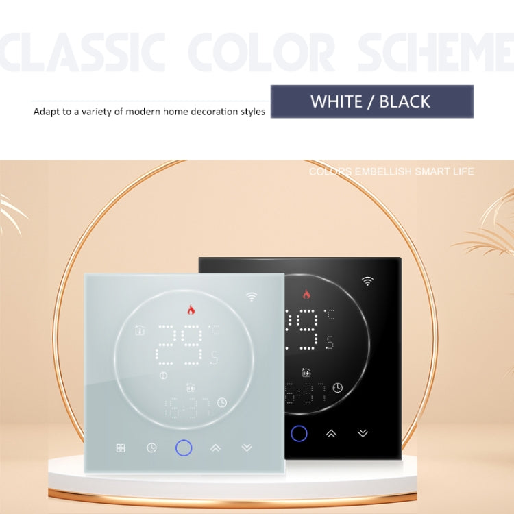 BHT-008GBL 95-240V AC 16A Smart Home Electric Heating LED Thermostat Without WiFi(White) - Thermostat & Thermometer by PMC TechLife | Online Shopping South Africa | PMC TechLife