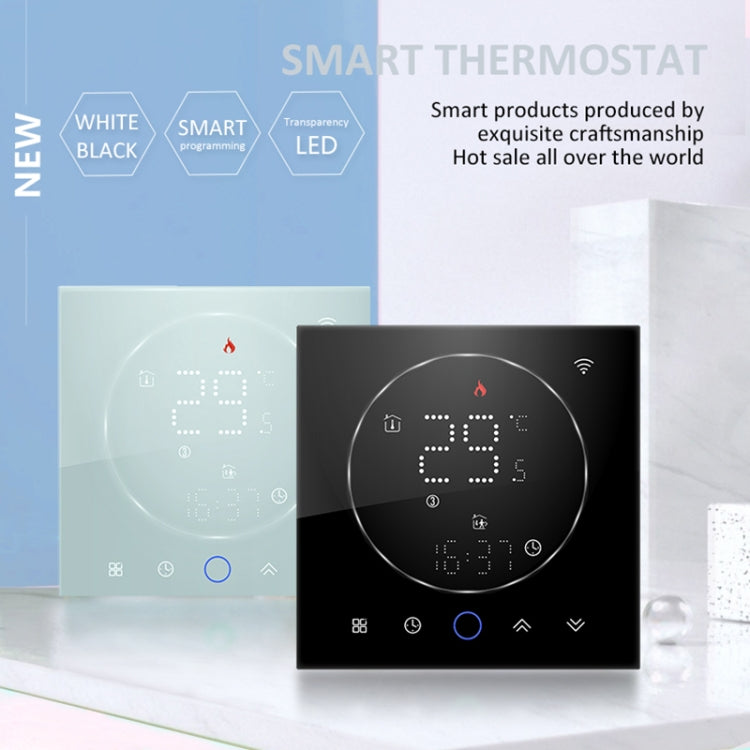 BHT-008GBLW 95-240V AC 16A Smart Home Electric Heating LED Thermostat With WiFi(White) - Thermostat & Thermometer by PMC Jewellery | Online Shopping South Africa | PMC Jewellery