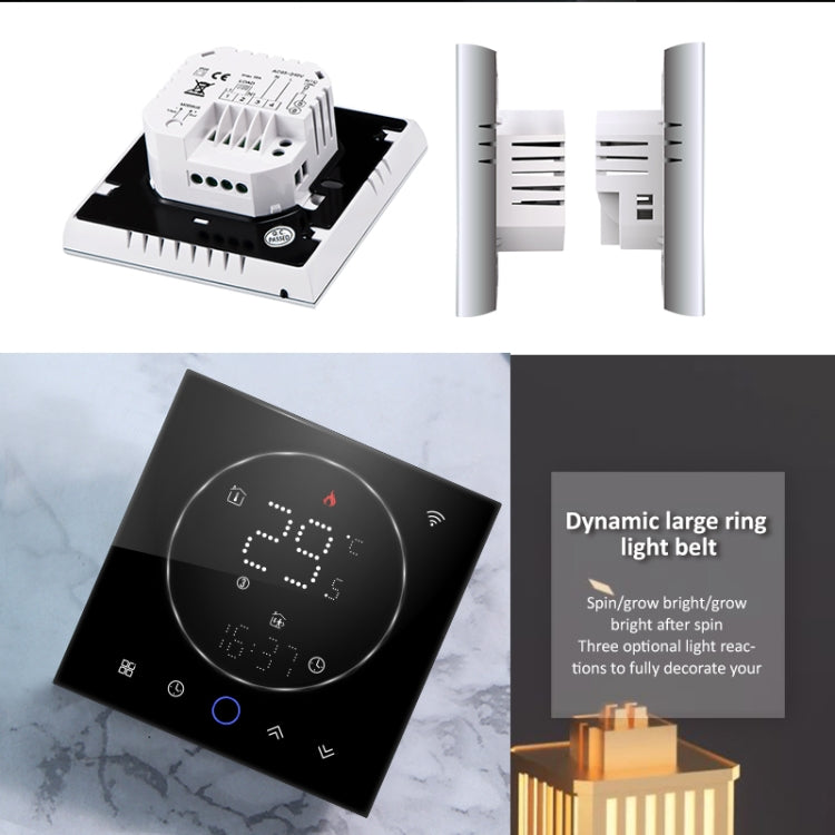 BHT-008GAL 95-240V AC 5A Smart Home Water Heating LED Thermostat Without WiFi(Black) - Thermostat & Thermometer by PMC TechLife | Online Shopping South Africa | PMC TechLife