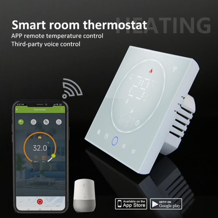 BHT-008GALW 95-240V AC 5A Smart Home Water Heating LED Thermostat With WiFi(Black) - Thermostat & Thermometer by PMC TechLife | Online Shopping South Africa | PMC TechLife