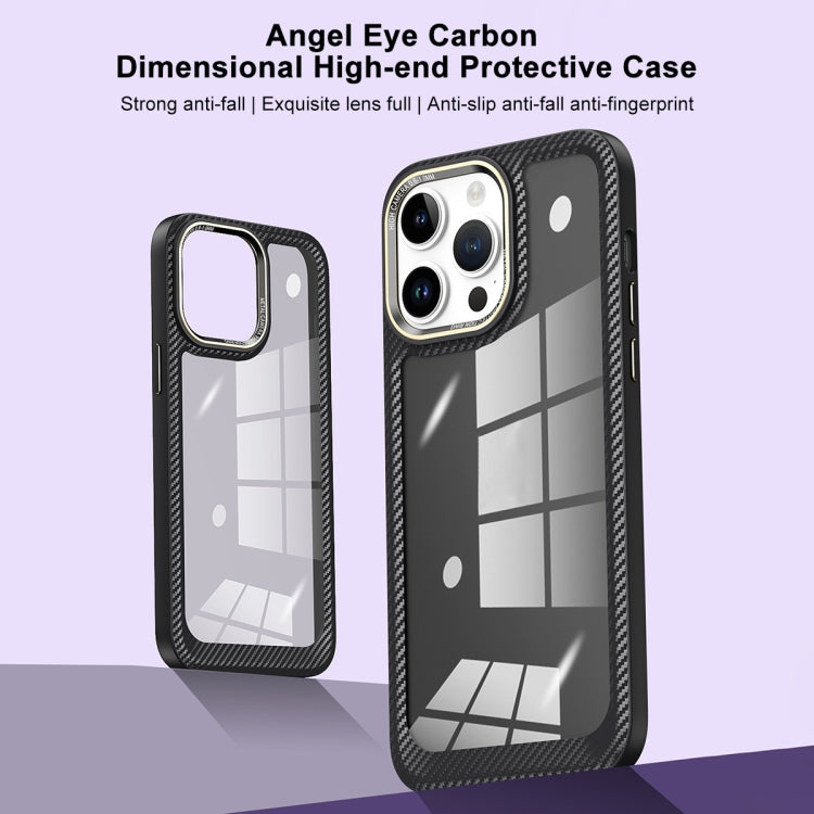 For iPhone 11 Pro Max Carbon Fiber Transparent Back Panel Phone Case(Blue) - iPhone 11 Pro Max Cases by PMC Jewellery | Online Shopping South Africa | PMC Jewellery