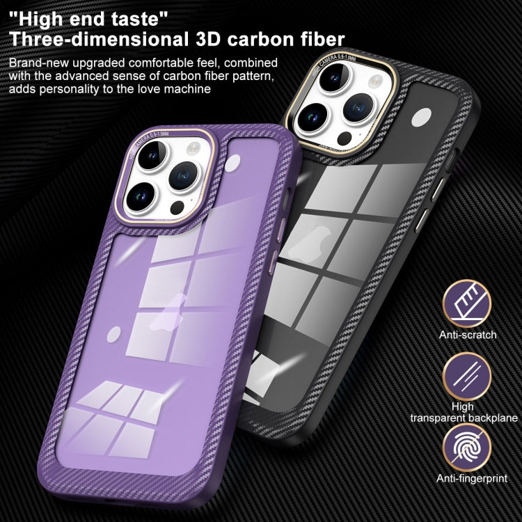 For iPhone 13 Pro Max Carbon Fiber Transparent Back Panel Phone Case(Green) - free shipping - PMC TechLife - Order now!
