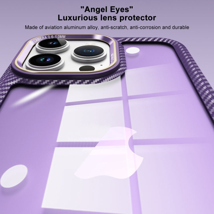 For iPhone 12 Pro Max Carbon Fiber Transparent Back Panel Phone Case(Black + Transparent Black) - free shipping - PMC TechLife - Order now!