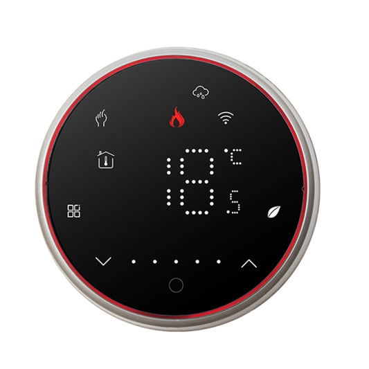 BHT-6001GALW 95-240V AC 5A Smart Round Thermostat Water Heating LED Thermostat With WiFi(Black) - Thermostat & Thermometer by PMC Jewellery | Online Shopping South Africa | PMC Jewellery