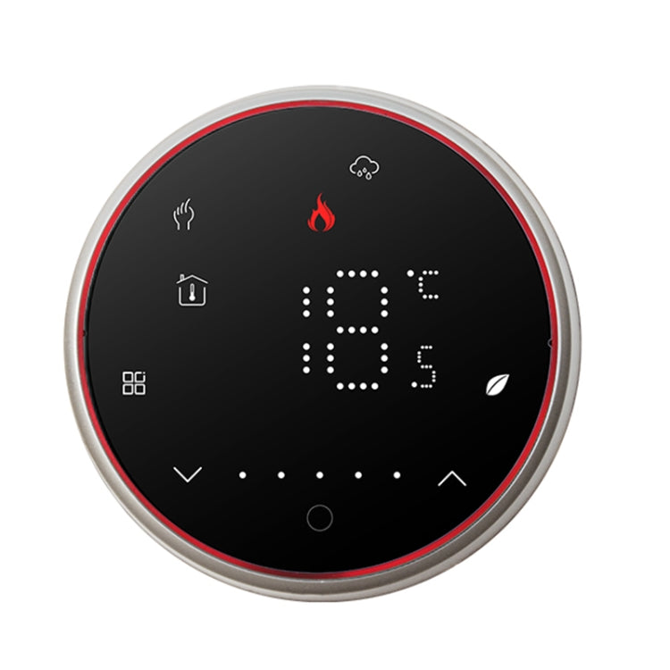 BHT-6001GAL 95-240V AC 5A Smart Round Thermostat Water Heating LED Thermostat Without WiFi(Black) - Thermostat & Thermometer by PMC TechLife | Online Shopping South Africa | PMC TechLife