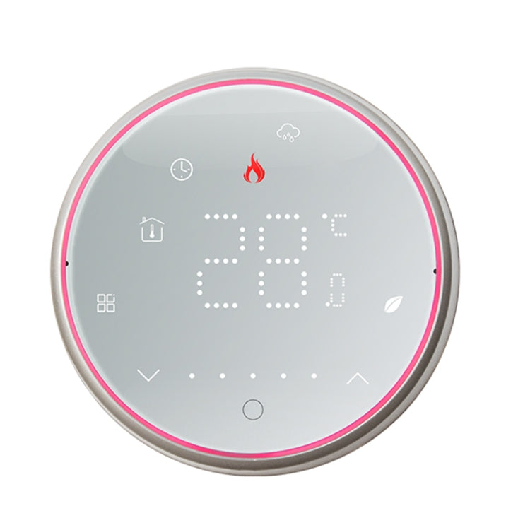 BHT-6001GBL 95-240V AC 16A Smart Round Thermostat Electric Heating LED Thermostat Without WiFi(White) - Thermostat & Thermometer by PMC Jewellery | Online Shopping South Africa | PMC Jewellery