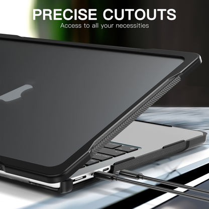 For MacBook Air 13.6 inch A2681 2022 Translucent Laptop Protective Case(Transparent Black) - MacBook Air Cases by PMC Jewellery | Online Shopping South Africa | PMC Jewellery